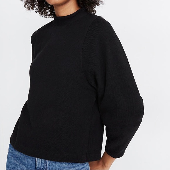 Madewell - Button-Back Mockneck Top - Picture 3 of 4